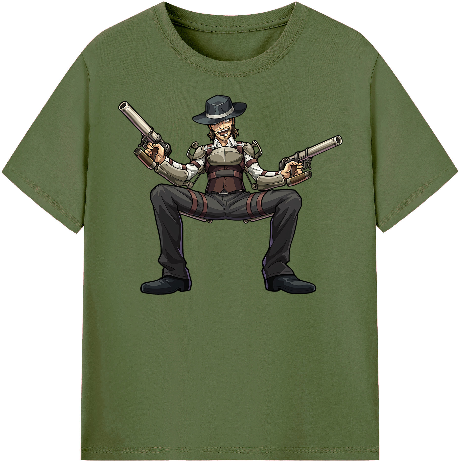 （画像用） 進撃の巨人 ケニー·アッカーマン Attack on Titan Kenny Ackerman 綿100％半袖Tシャツ（フロントプリント）